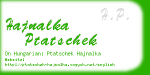 hajnalka ptatschek business card